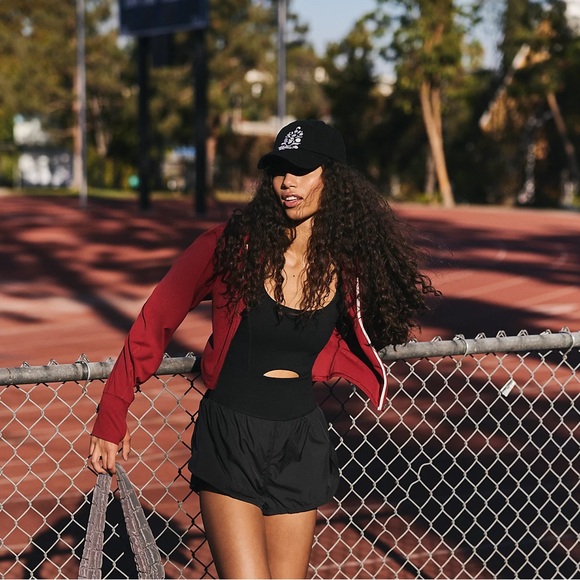 Free people movement romper righteous Runsie black womans NWOT - Picture 6 of 9